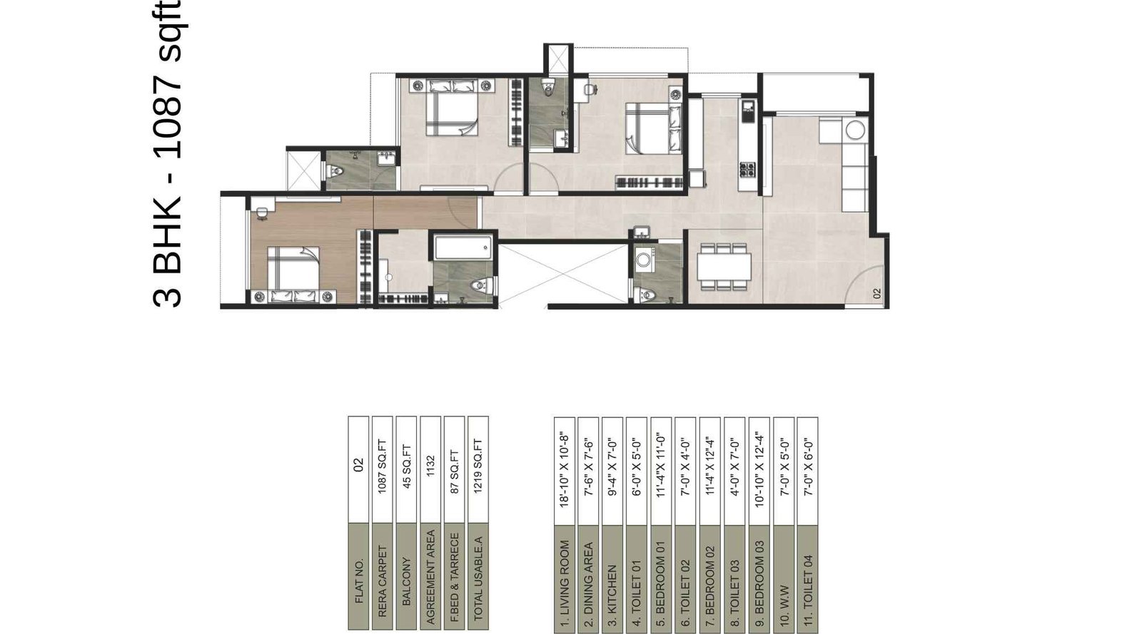 Metro-Regalia-passcode-The-Presidential-Floor-Plan-3-BHK-1087-sqft