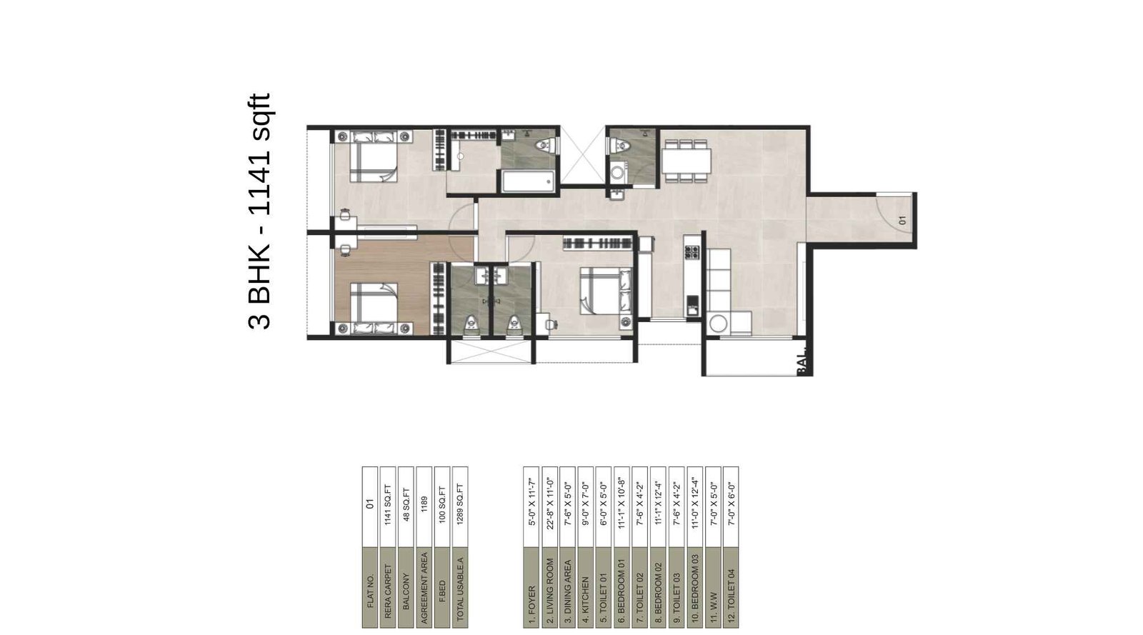 Metro-Regalia-passcode-The-Presidential-Floor-Plan-3-BHK-1141-sqft